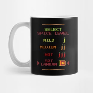 Spice Level Mild Medium Hot Sri Lankan Retro Video Game Mug